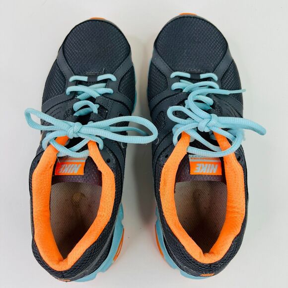 Nike Downshifter 5 Women's Size 8.5 Running Shoes 537571-022 Gray Orange Blue - Picture 5 of 10